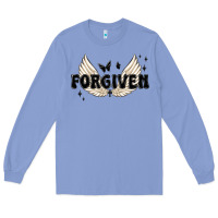 Colony Blue forgiven christian angel wings Long Sleeve Tee - MaliasSmallBusiness