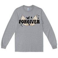 Heather Grey forgiven christian angel wings Long Sleeve Tee - MaliasSmallBusiness