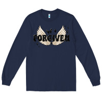 Navy forgiven christian angel wings Long Sleeve Tee - MaliasSmallBusiness