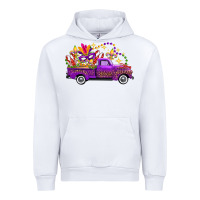 White Mardi Gras Leopard Truck Urban Hoodie - FaDigitalArtStudio
