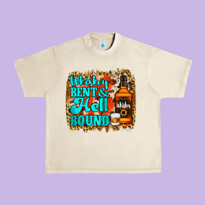 Whiskey Bent And Hell Bound Urban Heavy Tee Designed By Jasminsmagicworld