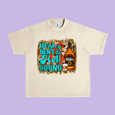Whiskey Bent And Hell Bound Urban Heavy Tee Designed By Jasminsmagicworld