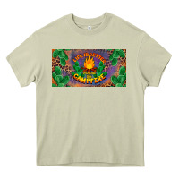 Mossy life is better around the campfire license plate Heavy Core Tee - BarkalooDesign