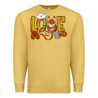 Antique Gold Thanksgiving love Nurse Premium Sweatshirt - NancyCooperArtShop