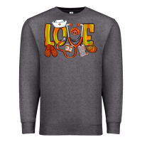 Charcoal Heather Thanksgiving love Nurse Premium Sweatshirt - NancyCooperArtShop