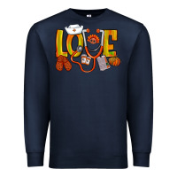 Navy Thanksgiving love Nurse Premium Sweatshirt - NancyCooperArtShop