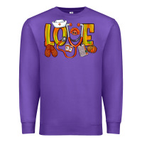 Purple Thanksgiving love Nurse Premium Sweatshirt - NancyCooperArtShop