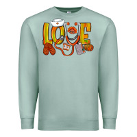 Seafoam Thanksgiving love Nurse Premium Sweatshirt - NancyCooperArtShop