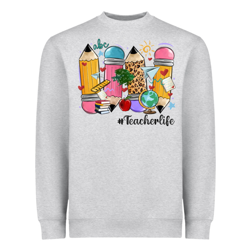 Teacher Life Pencils Heavyweight Sweatshirt by MaliasSmallBusiness | Teevron