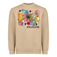 Mushroom teacher life pencils Heavyweight Sweatshirt - MaliasSmallBusiness