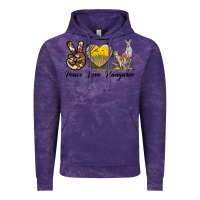 Cloud Purple Peace Love Kangaroo Vintage Hoodie - LillyAllenDesigns