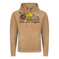 Vintage Camel Peace Love Kangaroo Vintage Hoodie - LillyAllenDesigns