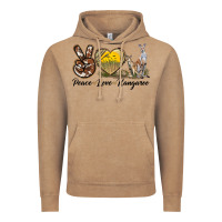 Peace Love Kangaroo Vintage Hoodie | Teevron