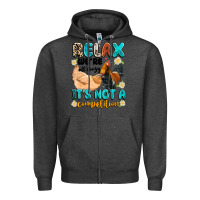 Charcoal Heather relax we're all crazy it's not a competition Zipper Hoodie - Artiststas