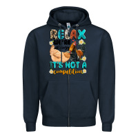 Navy relax we're all crazy it's not a competition Zipper Hoodie - Artiststas