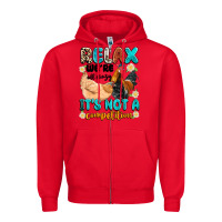 Red relax we're all crazy it's not a competition Zipper Hoodie - Artiststas