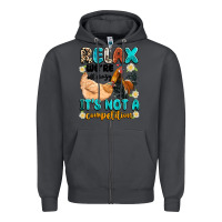 Smoke relax we're all crazy it's not a competition Zipper Hoodie - Artiststas