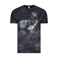 Cloud Black Ameraucana Rooster Vintage Tee - LillyAllenDesigns