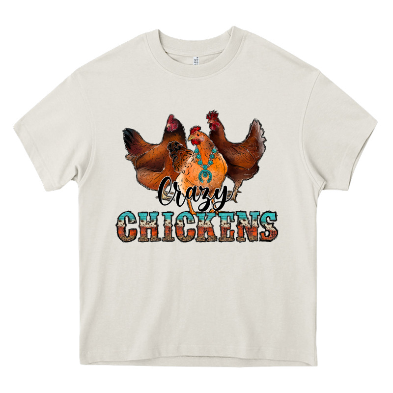 Crazychickens Heavy Core Tee by CowhideDigitalArt | Teevron