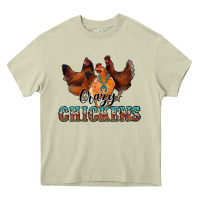 Mossy crazychickens Heavy Core Tee - CowhideDigitalArt