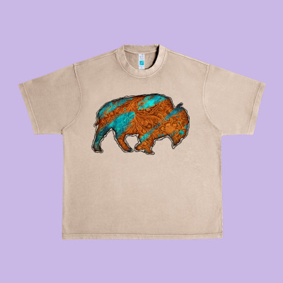 Bison Urban Heavy Tee Designed By Jasminsmagicworld