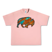 Salmon bison Urban Heavy Tee - Jasminsmagicworld