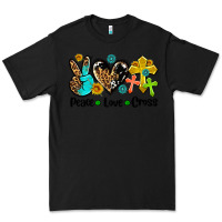 Black peace love cross Premium Tee - AdoDesignShop