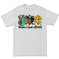 Dove Grey peace love cross Premium Tee - AdoDesignShop