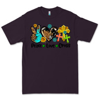 Plum peace love cross Premium Tee - AdoDesignShop