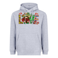 Heather Grey Mexico love with gnome Heavyweight Hoodie - NancyCooperArtShop