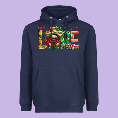 Mexico Love With Gnome Heavyweight Hoodie Designed By Nancycooperartshop