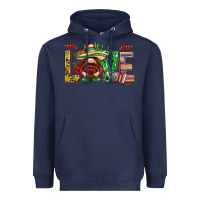 Navy Mexico love with gnome Heavyweight Hoodie - NancyCooperArtShop