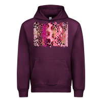 Mauve Wine breast cancer brushstroke Urban Hoodie - FaDigitalArtStudio