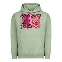 Pigment Oil Green breast cancer brushstroke Urban Hoodie - FaDigitalArtStudio