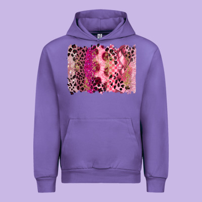Breast Cancer Brushstroke Urban Hoodie Designed By Fadigitalartstudio
