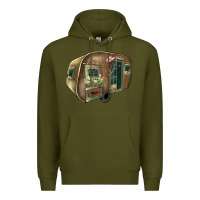 Army Green Caravan Premium Hoodie - HowdyJamesFarm