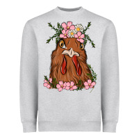 Heather Grey chicken Heavyweight Sweatshirt - MaliasSmallBusiness