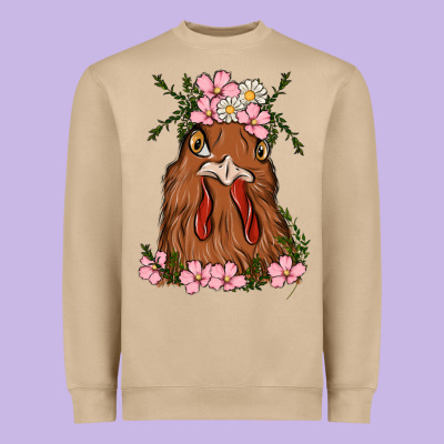 Chicken Heavyweight Sweatshirt Designed By Maliassmallbusiness