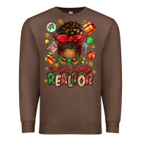Chestnut santas favorite realtor messy bun Premium Sweatshirt - texasbilliewilder
