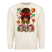 Sandshell santas favorite realtor messy bun Premium Sweatshirt - texasbilliewilder