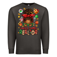 Smoke santas favorite realtor messy bun Premium Sweatshirt - texasbilliewilder