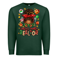 Sports Green santas favorite realtor messy bun Premium Sweatshirt - texasbilliewilder