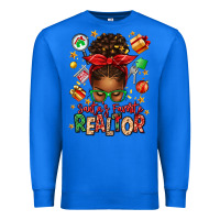 True Royal santas favorite realtor messy bun Premium Sweatshirt - texasbilliewilder