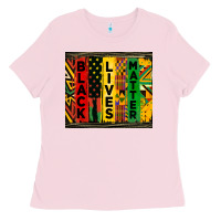 Bubblegum Pink black lives matter tumbler Ladies Tee - HRA Design Shop