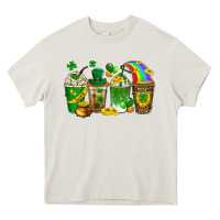 Cream st. patricks day coffee drinks Heavy Core Tee - Neo Western