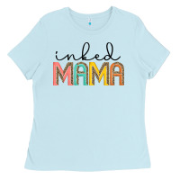 Baby Blue inked mama artistshot Ladies Tee - JahusDesignShop