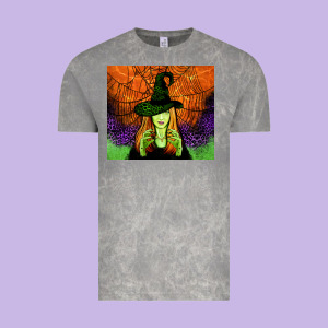 Halloween Witch Tumbler Vintage Tee Designed By Jasminsmagicworld