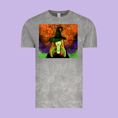 Halloween Witch Tumbler Vintage Tee Designed By Jasminsmagicworld
