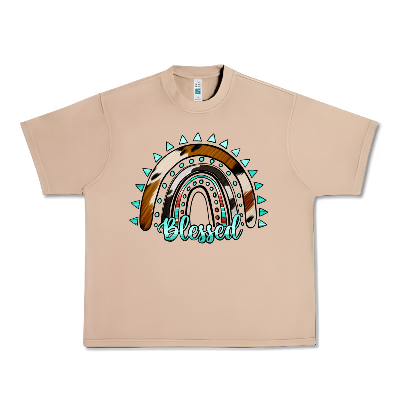 Blessed Rainbow Cowhide Aztec Urban Heavy Tee by Jasminsmagicworld | Teevron