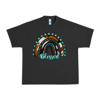 Pigment Black blessed rainbow cowhide aztec Urban Heavy Tee - Jasminsmagicworld